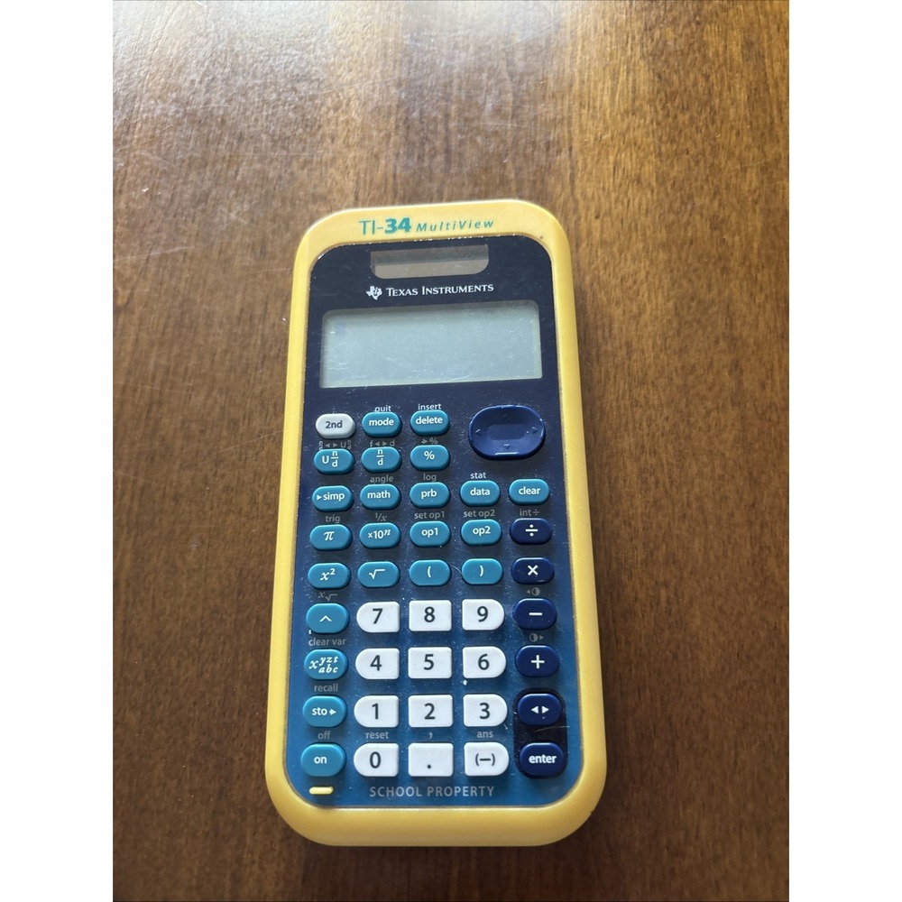 Texas Instruments ti-34 multiview calculator yellow‎ NO CASE